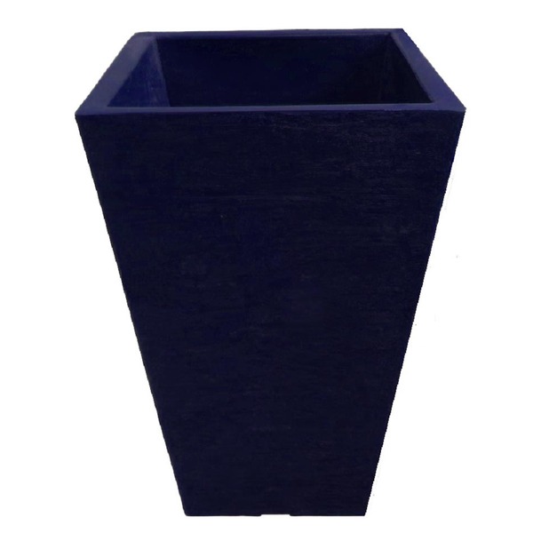 Vaso Planta 60x40 Trapézio Texturizado  Polietileno - Azul Es
