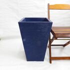 Vaso Planta 60x40 Trapézio Texturizado  Polietileno - Azul Es