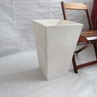 Vaso Planta 60x40 Trapézio Texturizado  Polietileno - Branco