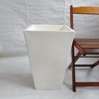 Vaso Planta 60x40 Trapézio Texturizado  Polietileno - Branco