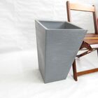 Vaso Planta 60x40 Trapézio Texturizado  Polietileno - Cinza C