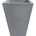 Vaso Planta 60x40 Trapézio Texturizado  Polietileno - Cinza C