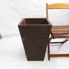 Vaso Planta 60x40 Trapézio Texturizado  Polietileno - Marrom