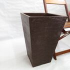 Vaso Planta 60x40 Trapézio Texturizado  Polietileno - Marrom