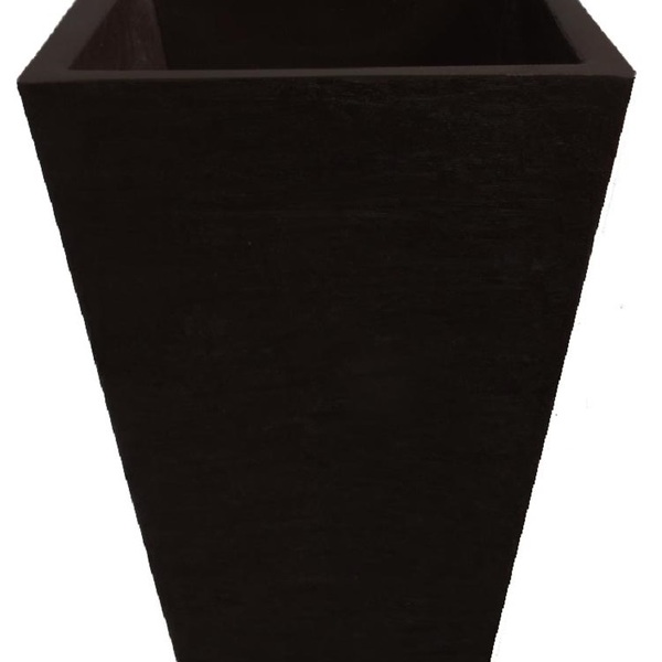 Vaso Planta 60x40 Trapézio Texturizado  Polietileno - Preto 0