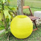 Vaso Planta 60x60 Esférico Rústico Polietileno - Amarelo Gira