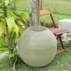 Vaso Planta 60x60 Esférico Rústico Polietileno - Areia 001