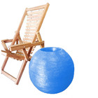 Vaso Planta 60x60 Esférico Rústico Polietileno - Azul Arara 0