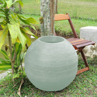 Vaso Planta 60x60 Esférico Rústico Polietileno - Cinza Ciment
