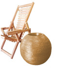 Vaso Planta 60x60 Esférico Rústico Polietileno - Ferrugem 017