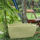 Vaso Planta 65x30 Jardineira Floreira Polietileno - Bege Cast