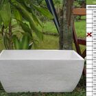 Vaso Planta 65x30 Jardineira Floreira Polietileno - Branco 006