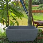 Vaso Planta 65x30 Jardineira Floreira Polietileno - Cinza Cim