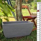 Vaso Planta 65x30 Jardineira Floreira Polietileno - Cinza Cim