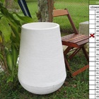 Vaso Planta 65x35 Egípcio Rústico Polietileno - Branco 006