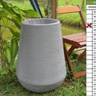 Vaso Planta 65x35 Egípcio Rústico Polietileno - Cinza Cimento