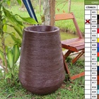 Vaso Planta 65x35 Egípcio Rústico Polietileno - Marrom Cafe 0