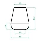 Vaso Planta 65x35 Egípcio Rústico Polietileno - Marrom Chocol