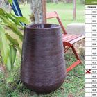 Vaso Planta 65x35 Egípcio Rústico Polietileno - Marrom Madeir