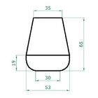 Vaso Planta 65x35 Egípcio Rústico Polietileno - Preto 002