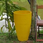 Vaso Planta 65x40 Oval Moderno Polietileno - Amarelo Girassol