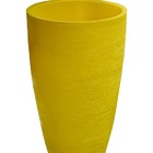 Vaso Planta 65x40 Oval Moderno Polietileno - Amarelo Girassol
