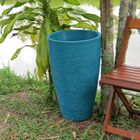 Vaso Planta 65x40 Oval Moderno Polietileno - Azul Turquesa 018