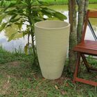 Vaso Planta 65x40 Oval Moderno Polietileno - Bege Castanha 012