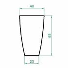 Vaso Planta 65x40 Oval Moderno Polietileno - Cinza Cimento 004