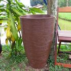 Vaso Planta 65x40 Oval Moderno Polietileno - Ferrugem 017