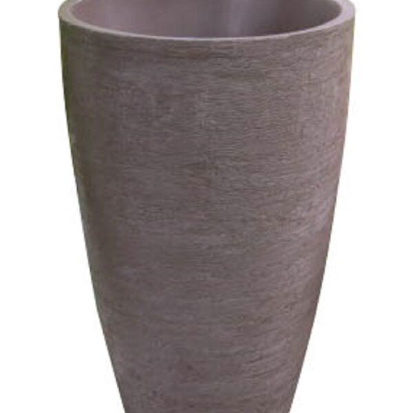 Vaso Planta 65x40 Oval Moderno Polietileno - Marrom Chocolate