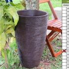 Vaso Planta 65x40 Oval Moderno Polietileno - Marrom Madeira 0