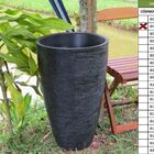Vaso Planta 65x40 Oval Moderno Polietileno - Preto 002