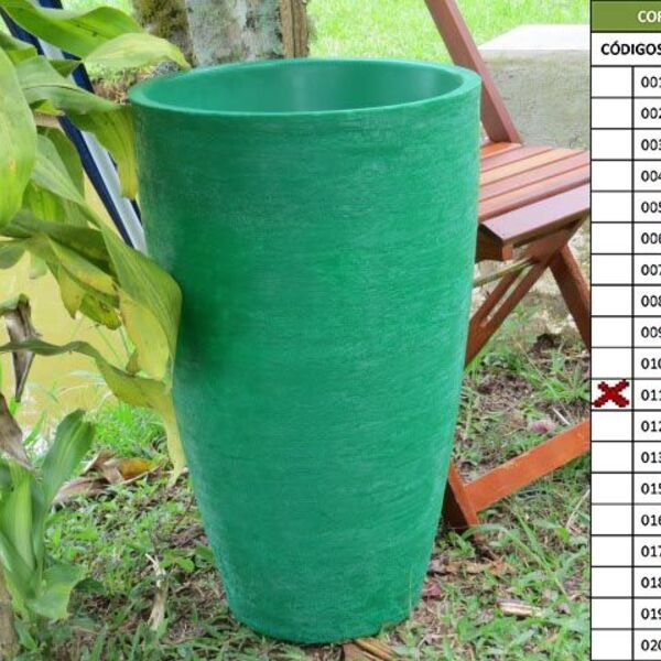 Vaso Planta 65x40 Oval Moderno Polietileno - Verde Bandeira 0