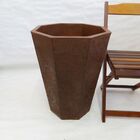 Vaso Planta 65x50 Oitavado Rústico Polietileno - Marrom Cafe