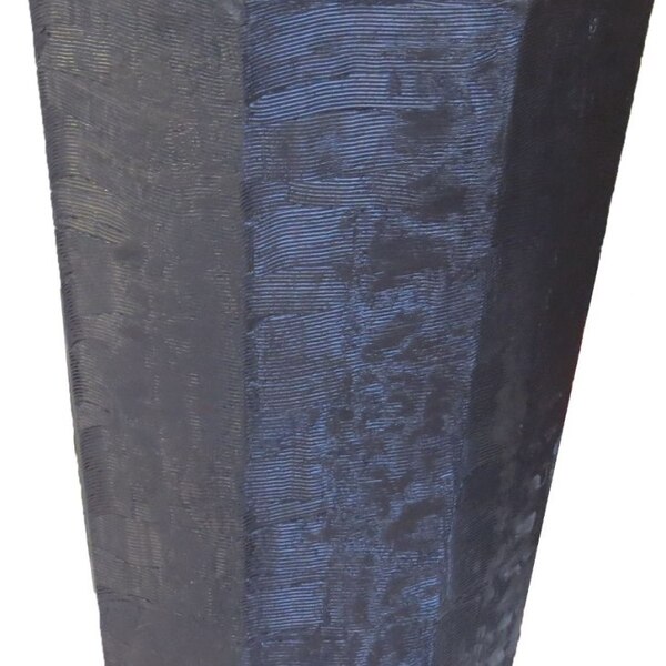 Vaso Planta 65x50 Oitavado Rústico Polietileno - Preto 002