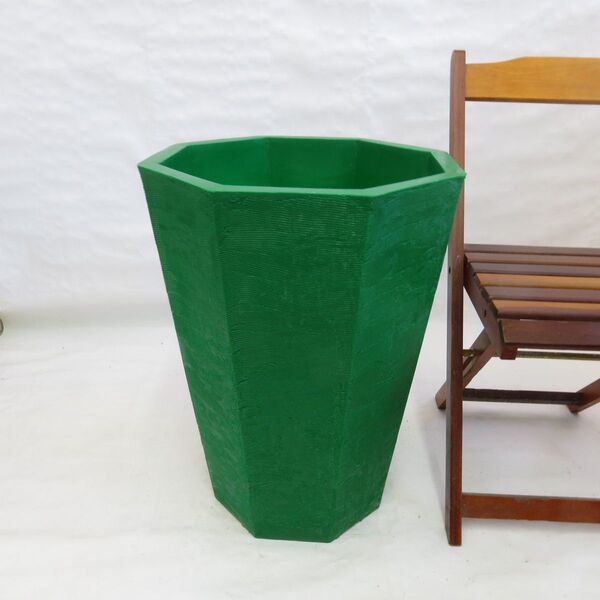 Vaso Planta 65x50 Oitavado Rústico Polietileno - Verde Bandei