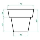 Vaso Planta 70x80 Ibiza Polietileno - Azul Escuro 013