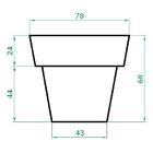 Vaso Planta 70x80 Ibiza Polietileno - Vermelho Pau Brasil 005