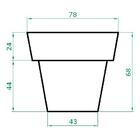 Vaso Planta 70x80 Ibiza Polietileno - Vinho Bordo 021