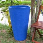 Vaso Planta 75x50 Redondo Cônico Polietileno - Azul Arara 009
