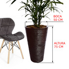 Vaso Planta 75x50 Redondo Cônico Polietileno - Azul Arara 009