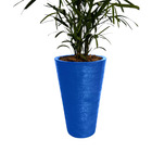 Vaso Planta 75x50 Redondo Cônico Polietileno - Azul Arara 009