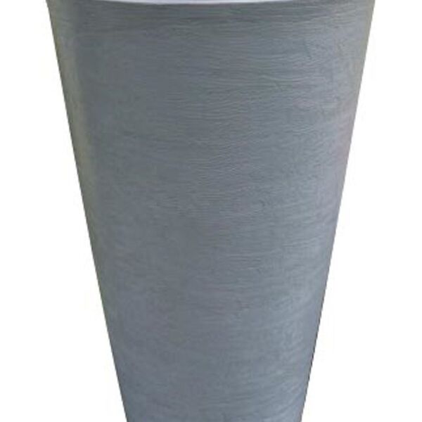 Vaso Planta 75x50 Redondo Cônico Polietileno - Cinza Cimento