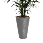 Vaso Planta 75x50 Redondo Cônico Polietileno - Cinza Cimento
