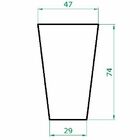 Vaso Planta 75x50 Redondo Cônico Polietileno - Marrom Madeira