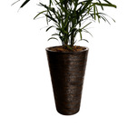 Vaso Planta 75x50 Redondo Cônico Polietileno - Marrom Madeira