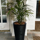 Vaso Planta 75x50 Redondo Cônico Polietileno - Marrom Madeira