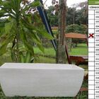 Vaso Planta 80x30 Jardineira Floreira Polietileno - Branco 006