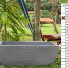 Vaso Planta 80x30 Jardineira Floreira Polietileno - Cinza Cim